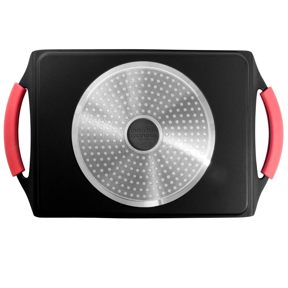Moneta Griglia Rettangolare Pro Grill alluminio pressofuso 35x22 cm per induzione