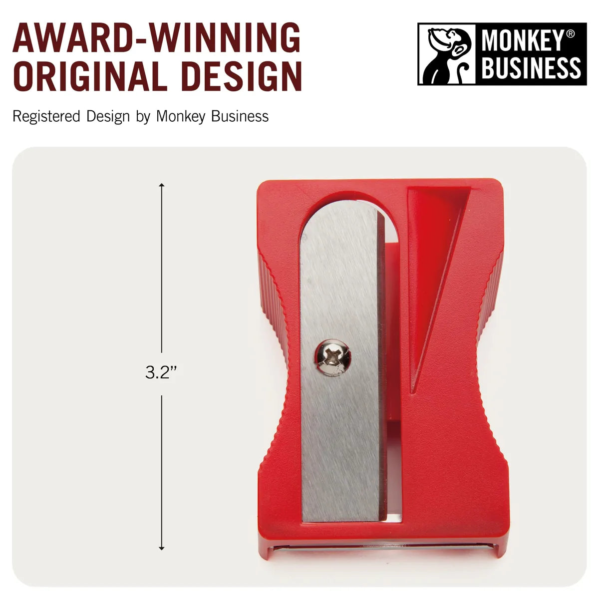 Monkey Business Pelaverdure rosso - utensile decorativo per verdure, design colorato per cucina