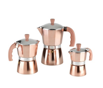 Mopita Caffettiera 1 tazza alluminio gold Fluo - design italiano