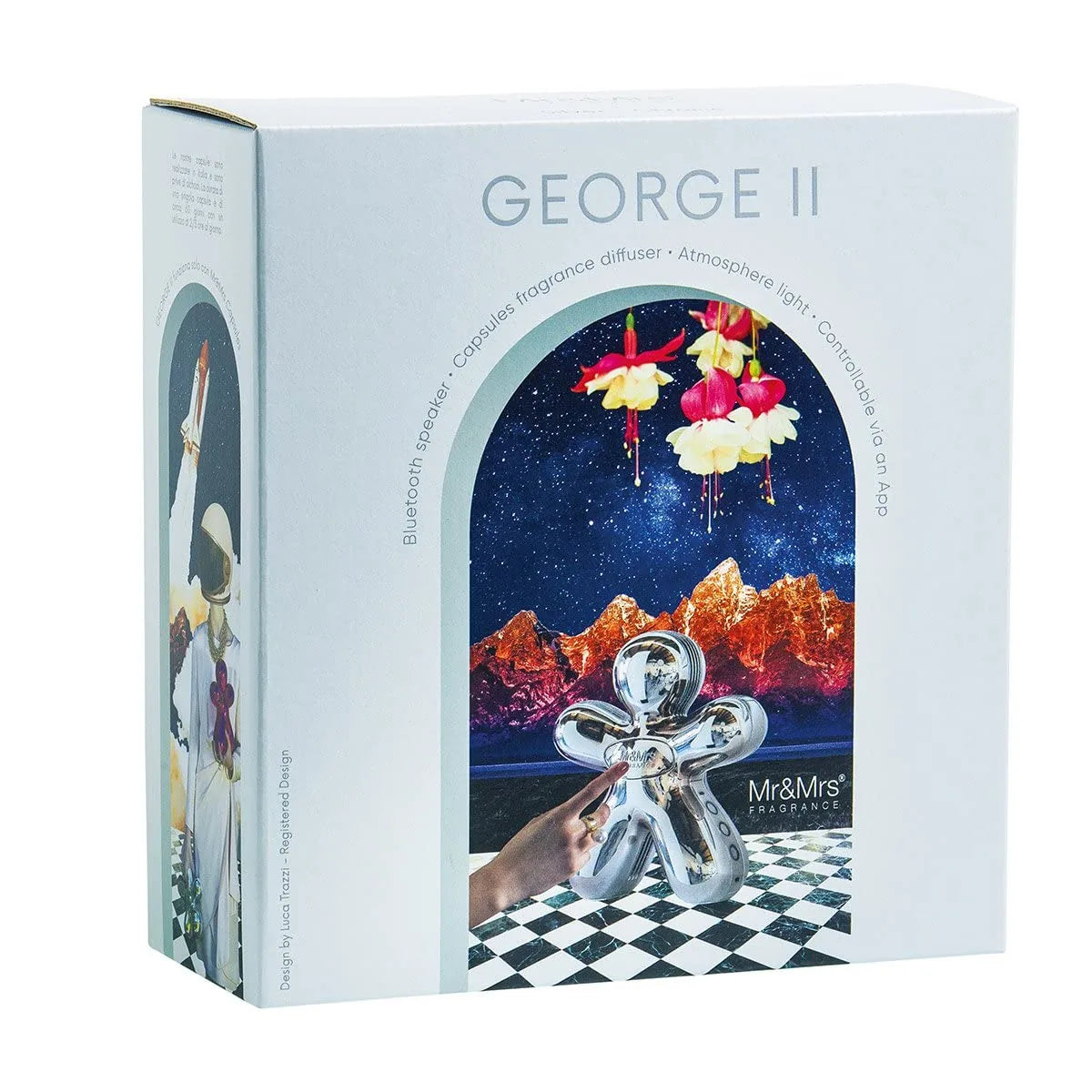 Mr&Mrs George II Speaker diffusore profumo Bluetooth luce 7 colori nero
