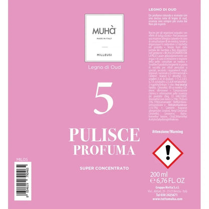 Muhà Deodorante Ambiente Spray Legno di Oud 200ml Rosa - fragranza premium