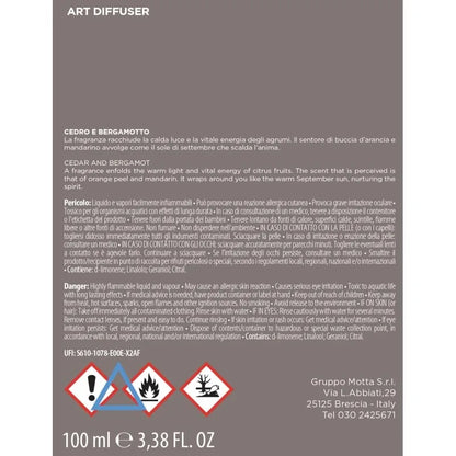 Muhà Art Diffuser diffusore profumo vetro peonia betulla naturale legni orientali