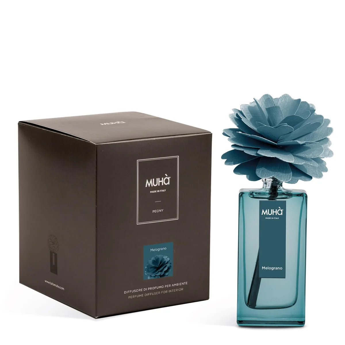 Muhà Art Diffuser diffusore profumo vetro peonia betulla naturale legni orientali