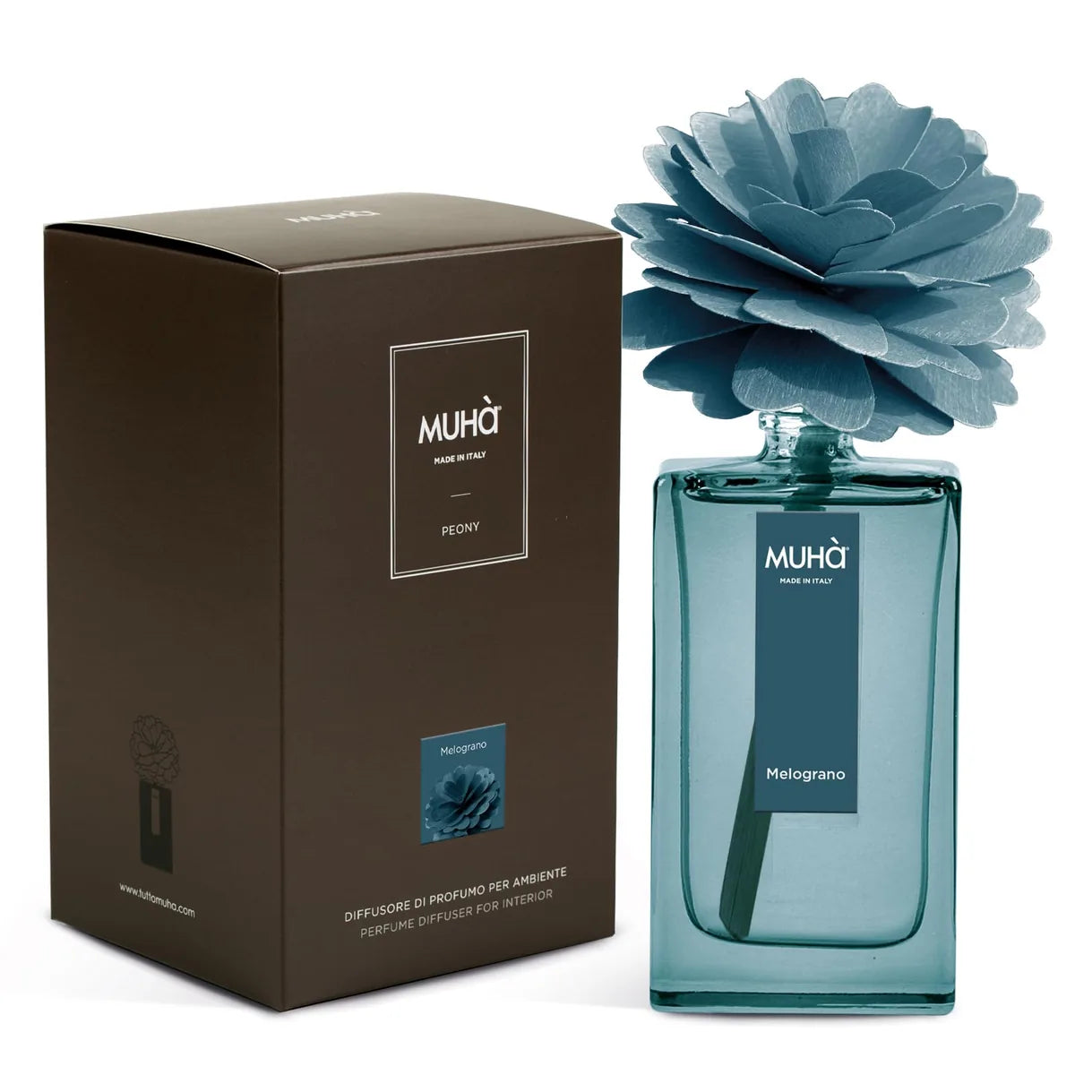 Muhà Art Diffuser diffusore profumo vetro peonia betulla naturale legni orientali