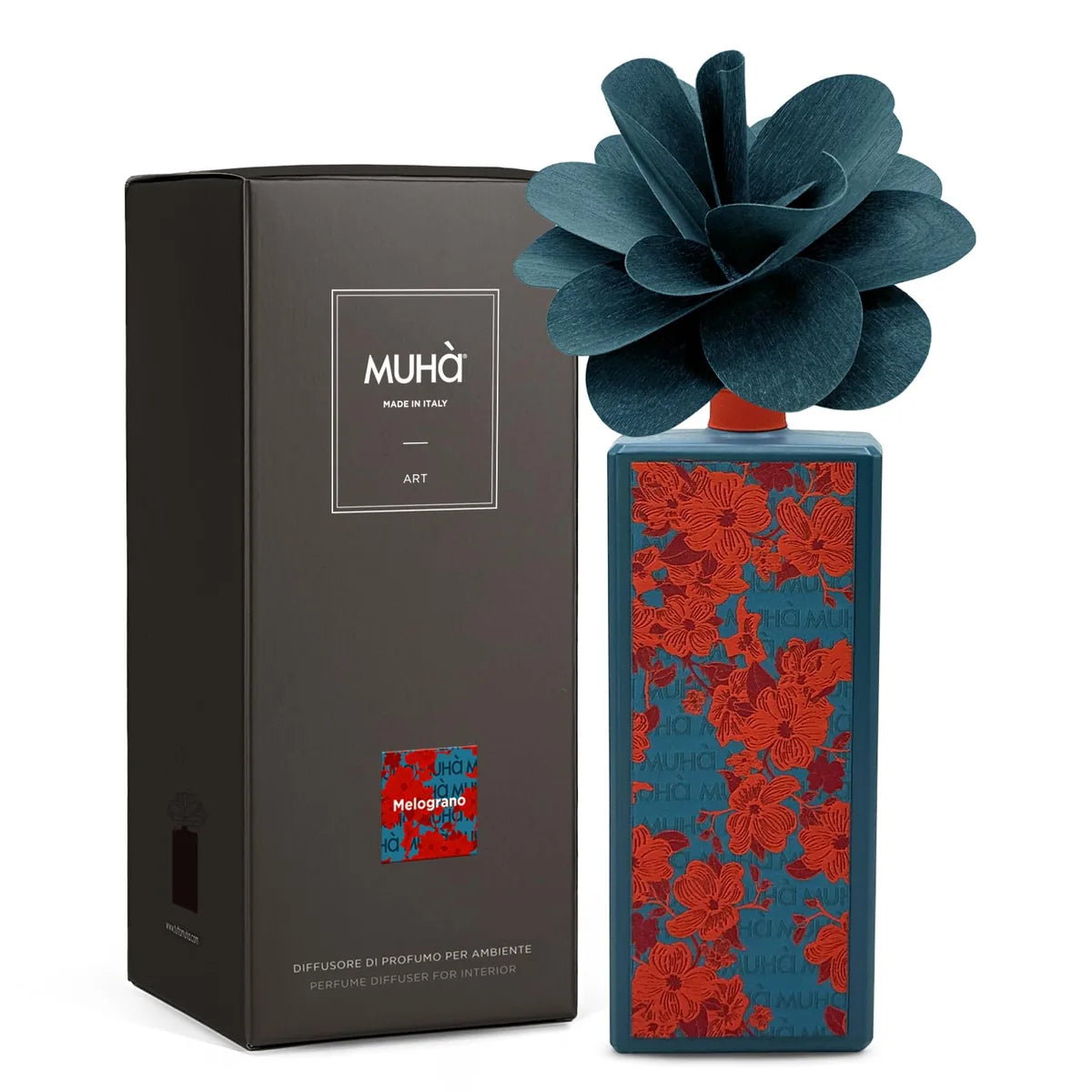 Muhà Art Diffuser profumatore ambiente vetro verniciato diffusore legno betulla fragranza Fiori di Cotone