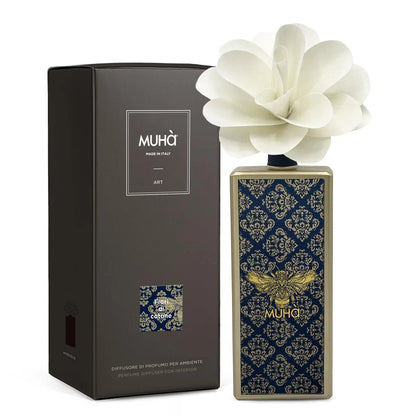Muhà Art Diffuser profumatore ambiente vetro verniciato diffusore legno betulla fragranza Fiori di Cotone
