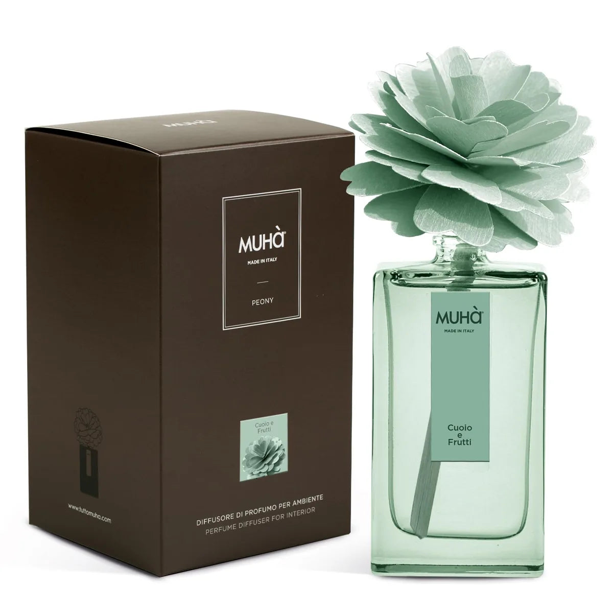Muhà Peony Diffuser profumatore ambiente in vetro con diffusore peonia legno betulla - Stilmobili