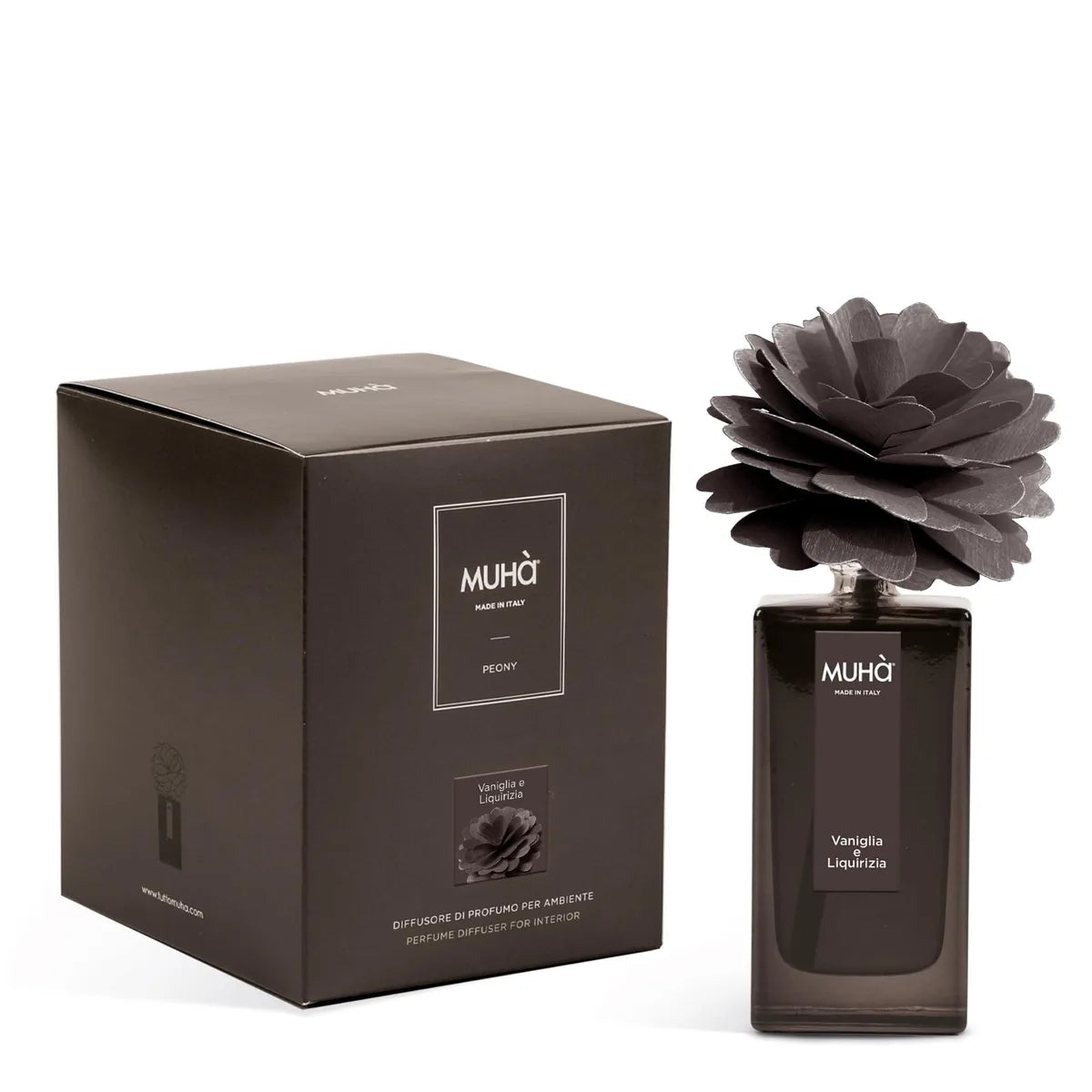 Muhà Peony Diffuser profumatore ambiente in vetro con diffusore peonia legno betulla - Stilmobili