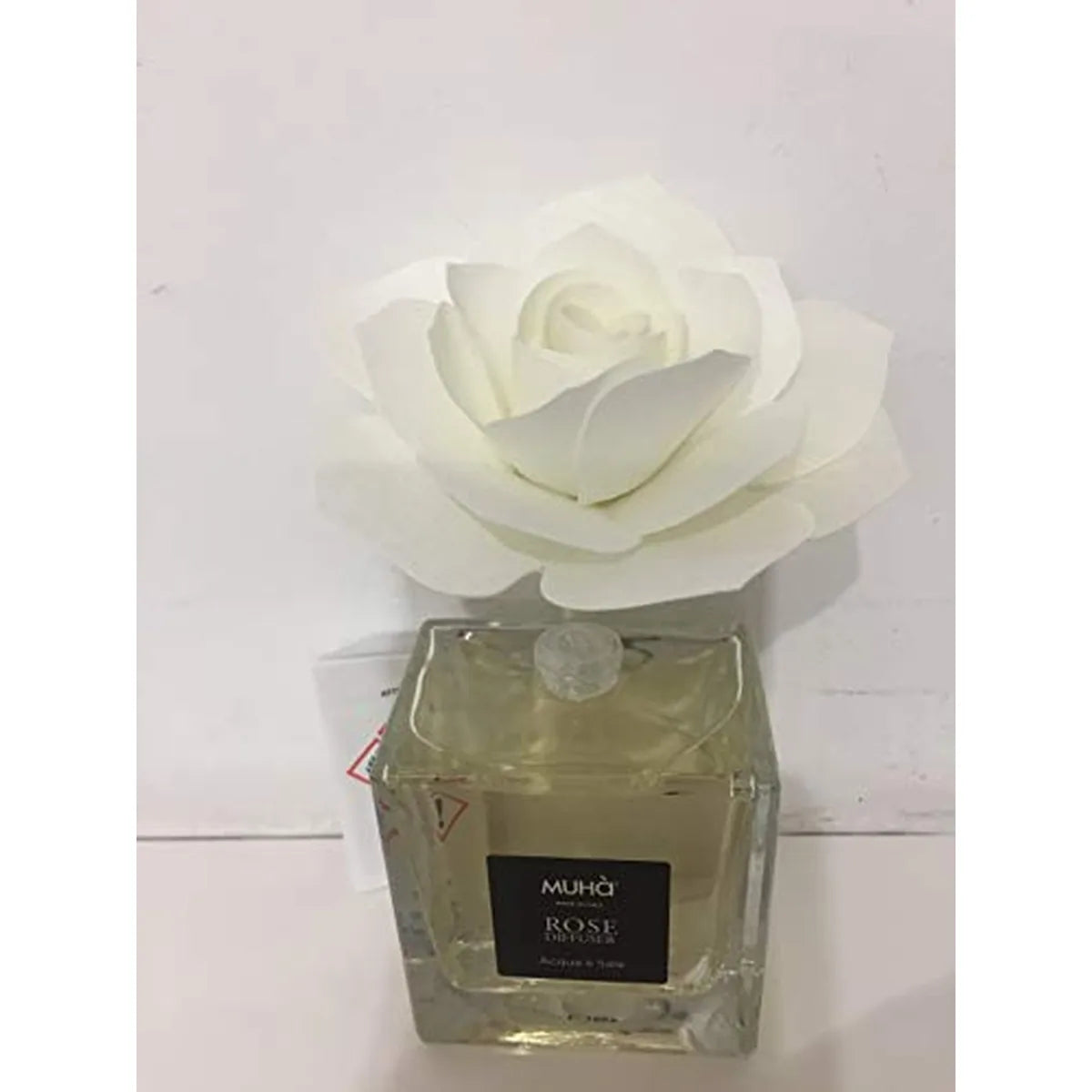 Muhà Diffusore Profumo Acqua e Sale 100ml vetro con diffusore rosa legno betulla