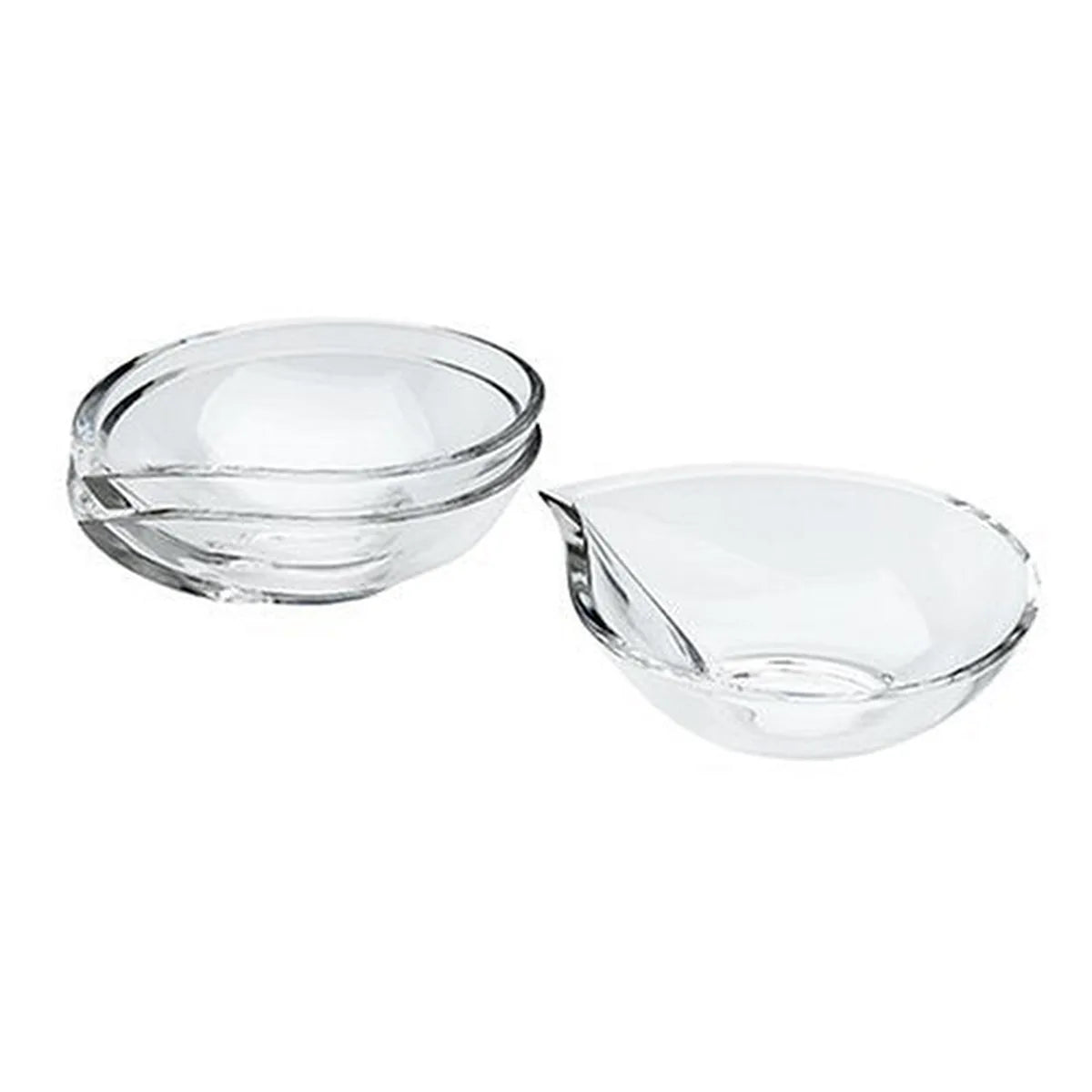 Nachtmann Set 3 Ciotole Cristallo Design Goccia Trasparente