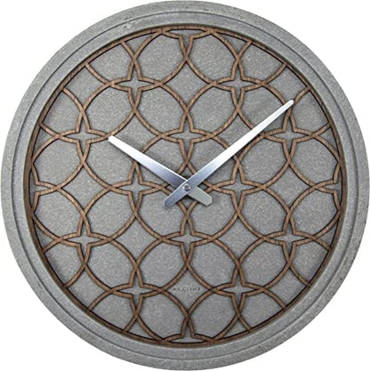 NeXtime Concrete Love orologio da parete 39cm resina grigia design moderno