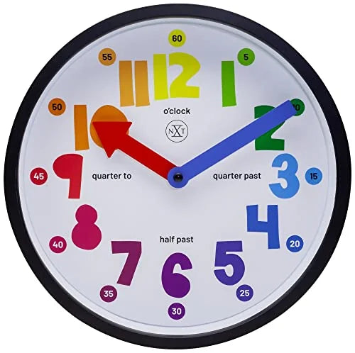 NeXtime Sophia orologio da parete 25.8cm plastica nera quadrante bianco