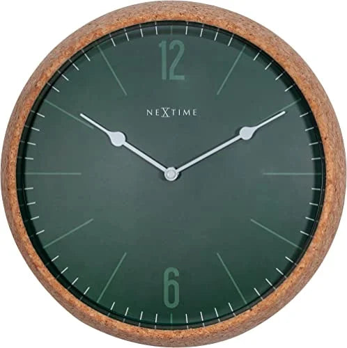 NeXtime Cork orologio da parete 30cm sughero grigio movimento silenzioso