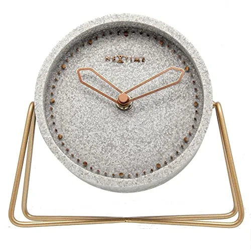 NeXtime Cross Table orologio da tavolo poliresina oro rosa design minimalista 15.5x17.5cm