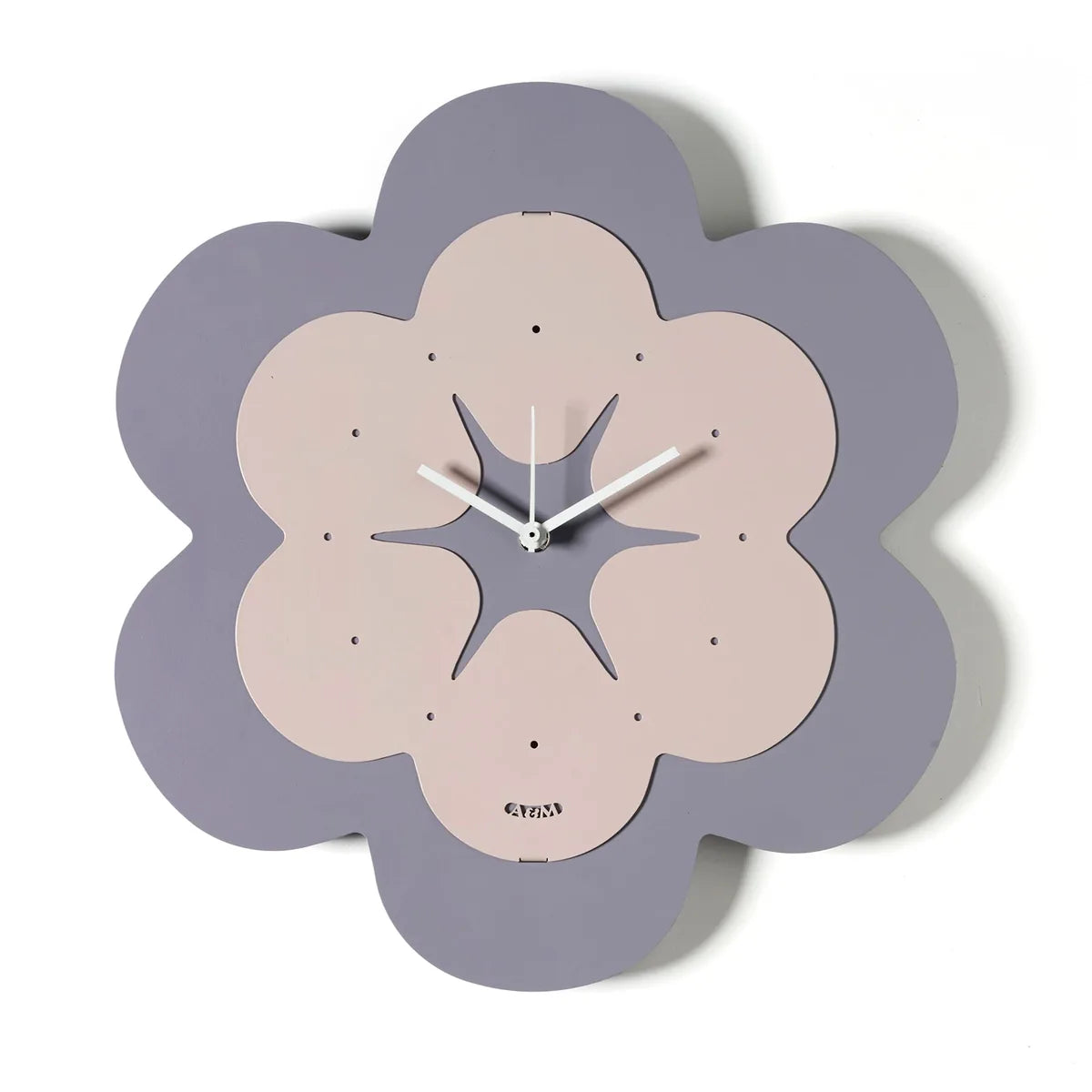 Arti & Mestieri orologio Florindo a forma di fiore in ferro, design minimal naturale
