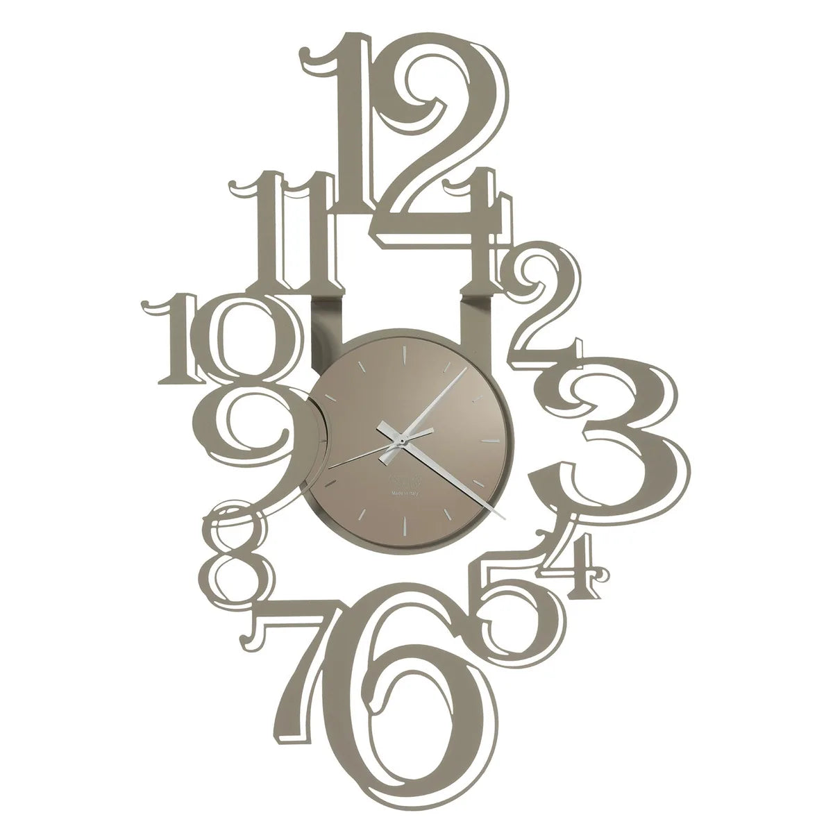 Arti & Mestieri Big Freak orologio da parete design ferro 50x70 cm Beige
