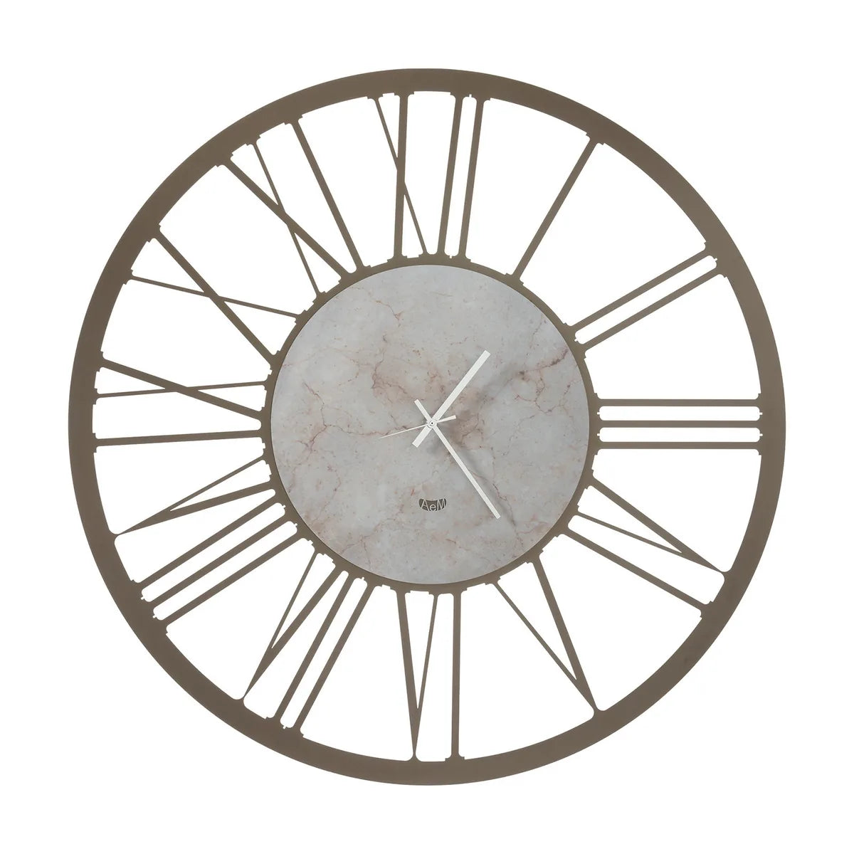 Arti & Mestieri orologio da parete design Big 90 effetto marmo nero travertino ferro