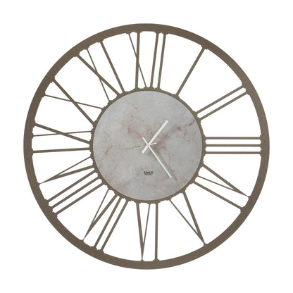 Arti & Mestieri orologio da parete design Big 90 effetto marmo nero travertino ferro
