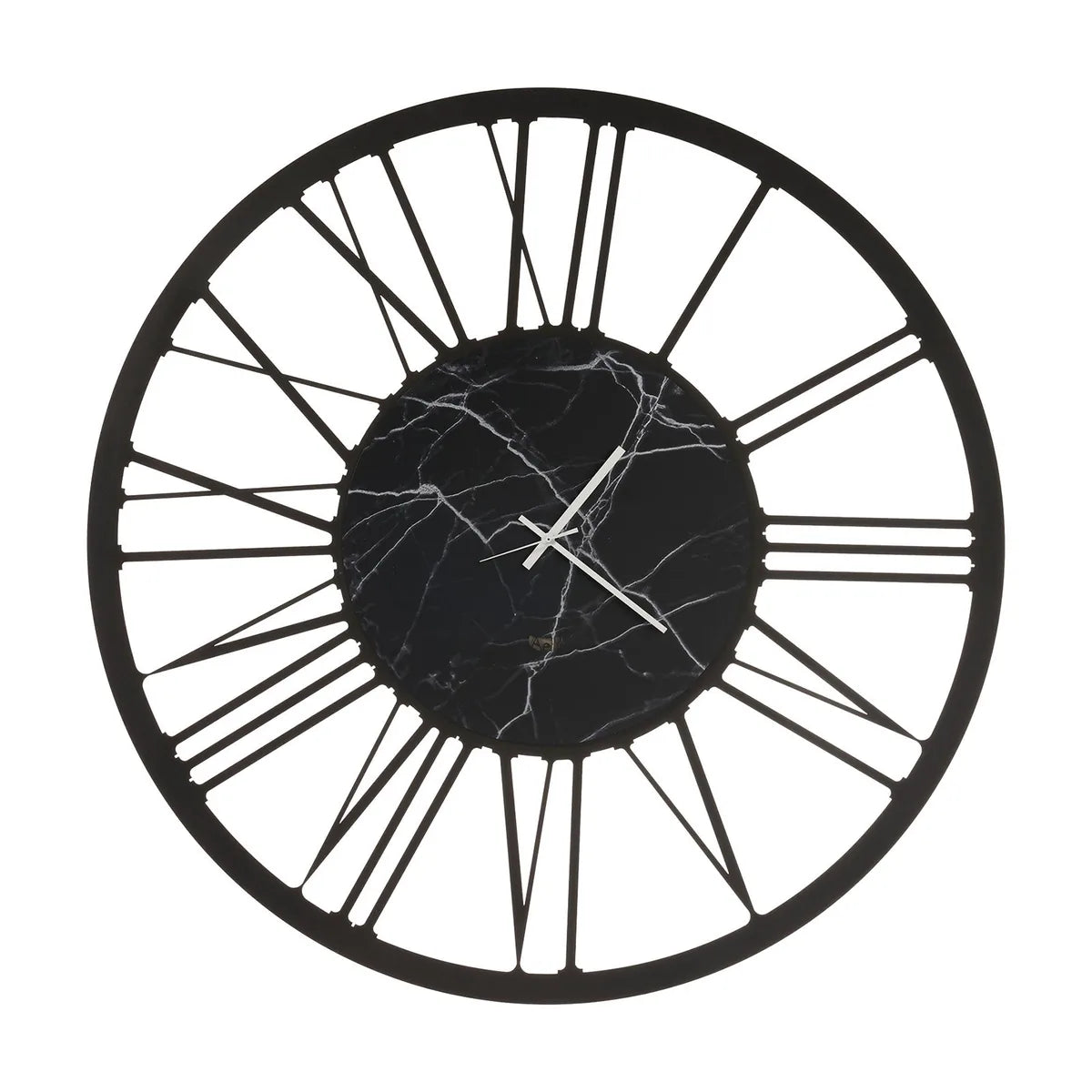 Arti & Mestieri orologio da parete design Big 90 effetto marmo nero travertino ferro