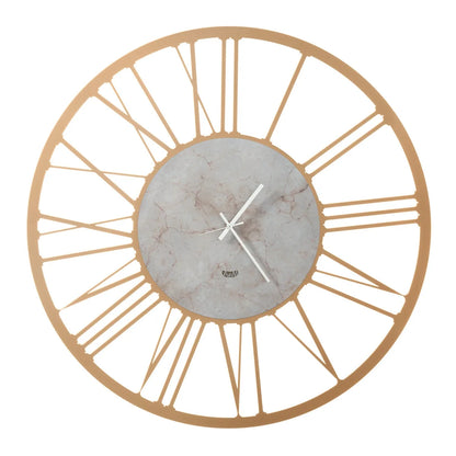 Arti & Mestieri orologio da parete design Big 90 effetto marmo nero travertino ferro