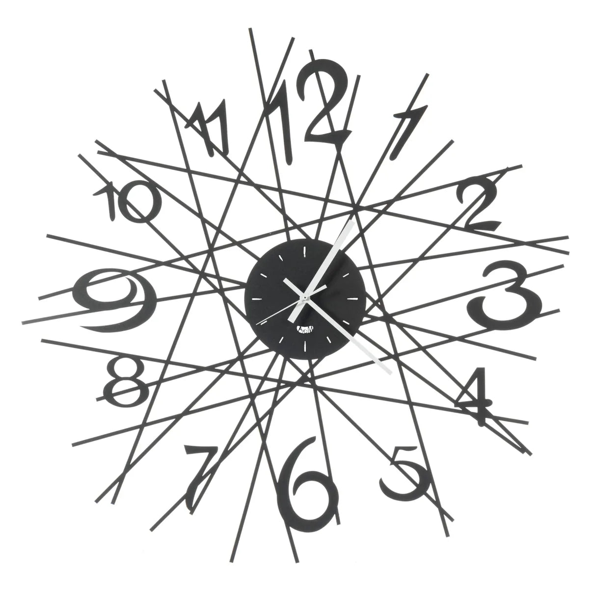 Arti & Mestieri Orologio Design Zig Zag da parete con linee geometriche intrecciate