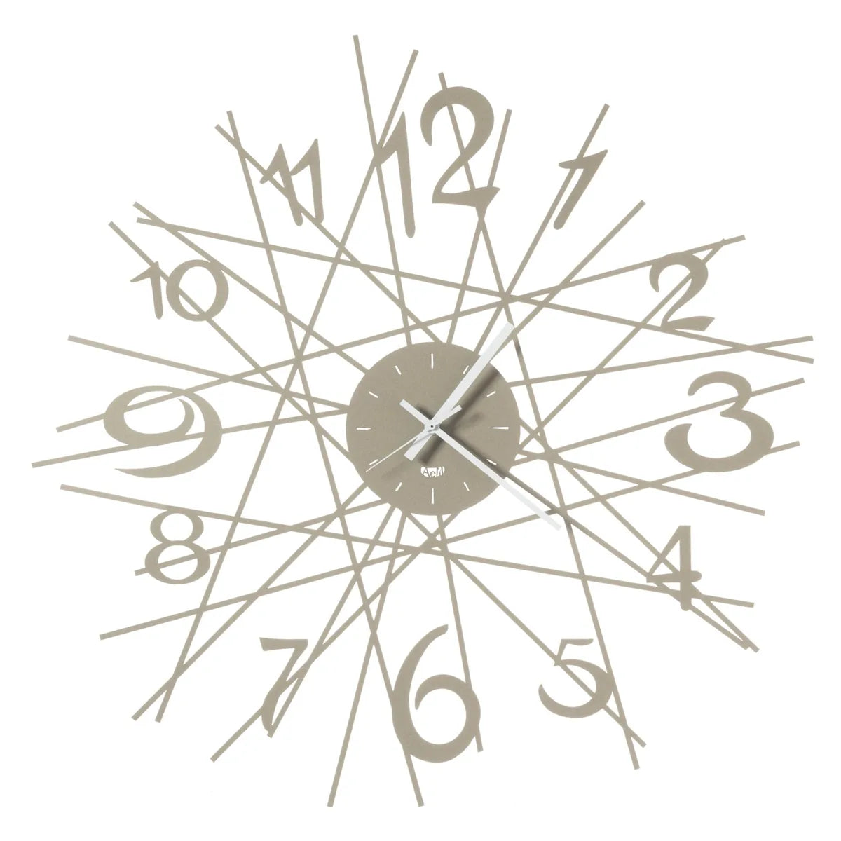 Arti & Mestieri Orologio Design Zig Zag da parete con linee geometriche intrecciate