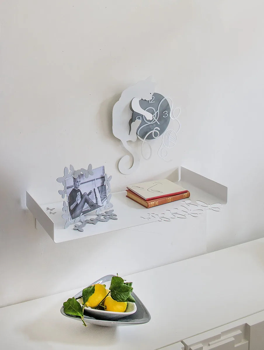 Arti & Mestieri orologio da parete particolare gatto gomitolo design italiano