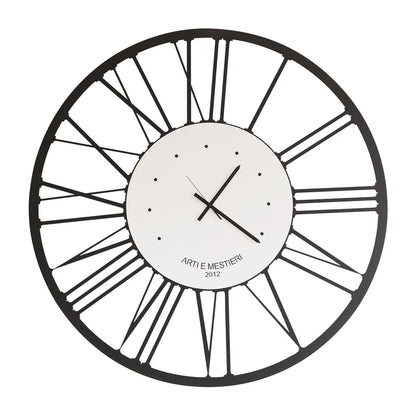 Arti & Mestieri orologio da parete design Big grande ferro nero 120 cm numeri romani