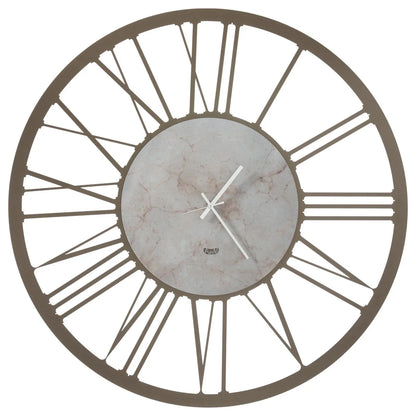 Arti & Mestieri orologio da parete Big 140 design ferro effetto marmo numeri romani Bronzo Nero