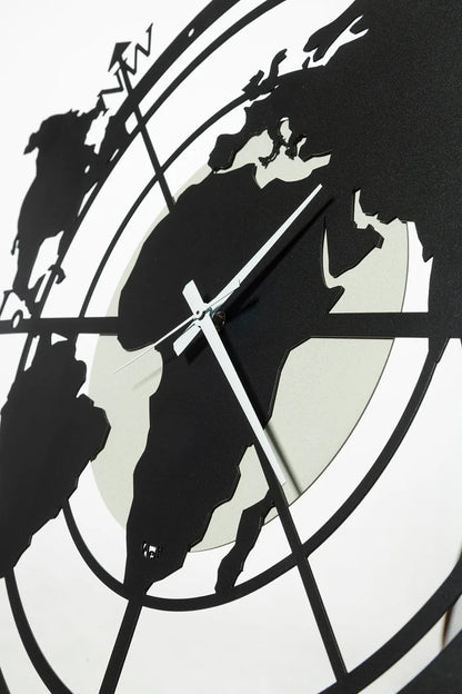 Arti & Mestieri orologio da parete Planisfero piccolo design italiano avorio fango nero sabbia bronzo