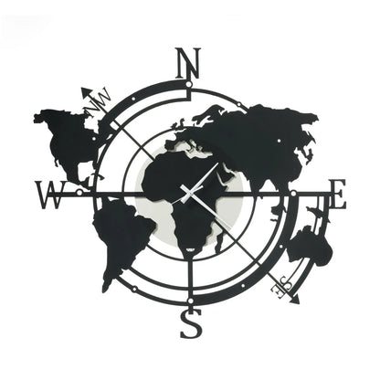 Arti & Mestieri orologio da parete Planisfero piccolo design italiano avorio fango nero sabbia bronzo