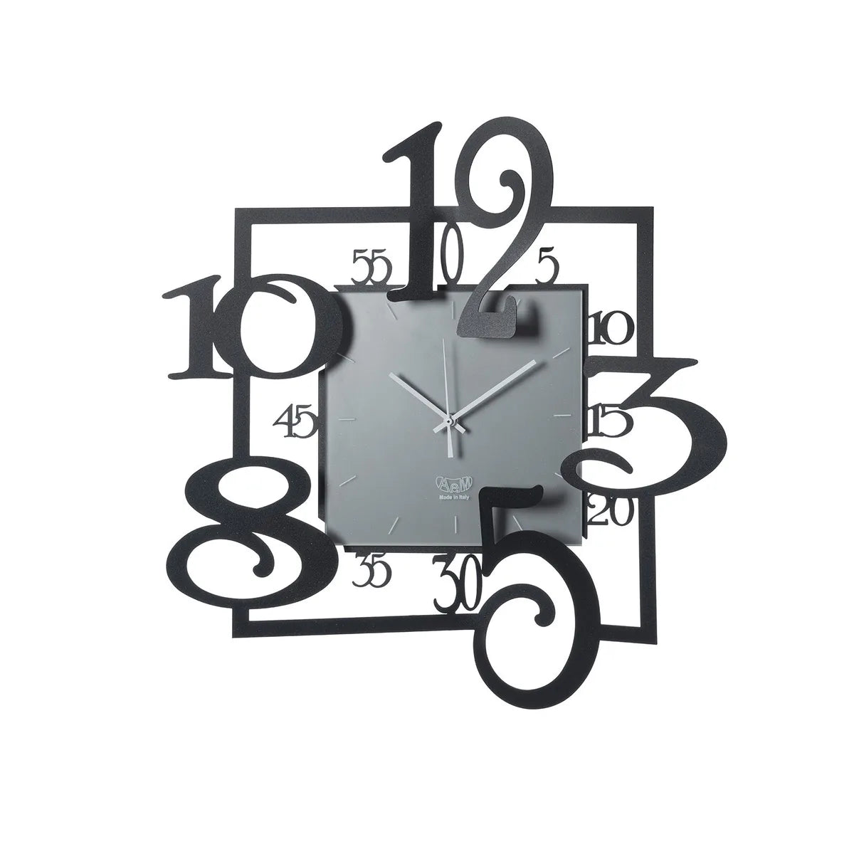 Arti & Mestieri Orologio da Parete Amos in ferro con forme irregolari e design giocoso