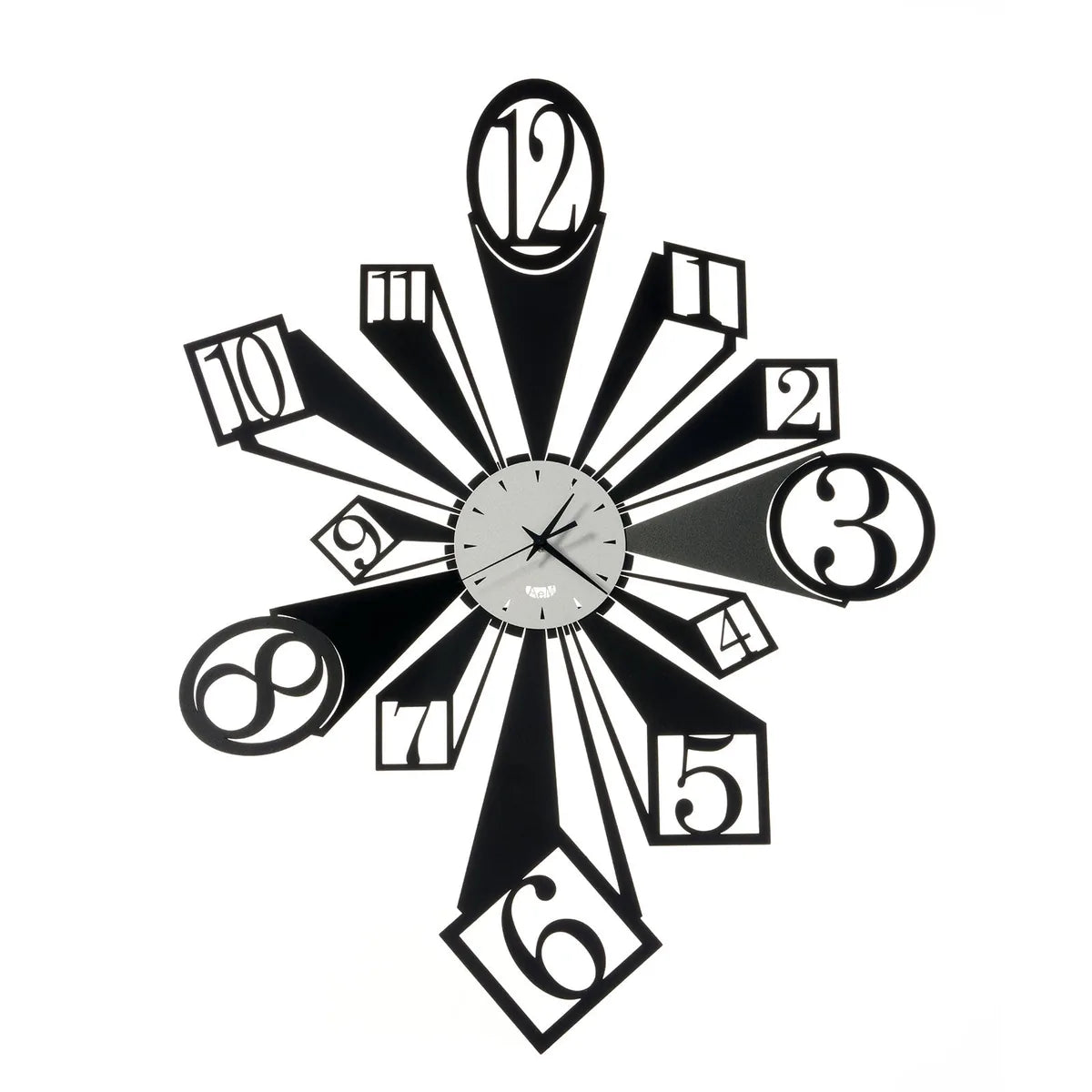 Arti & Mestieri Orologio Da Parete Slang design tridimensionale Fango Avorio Nero Bianco Marmo