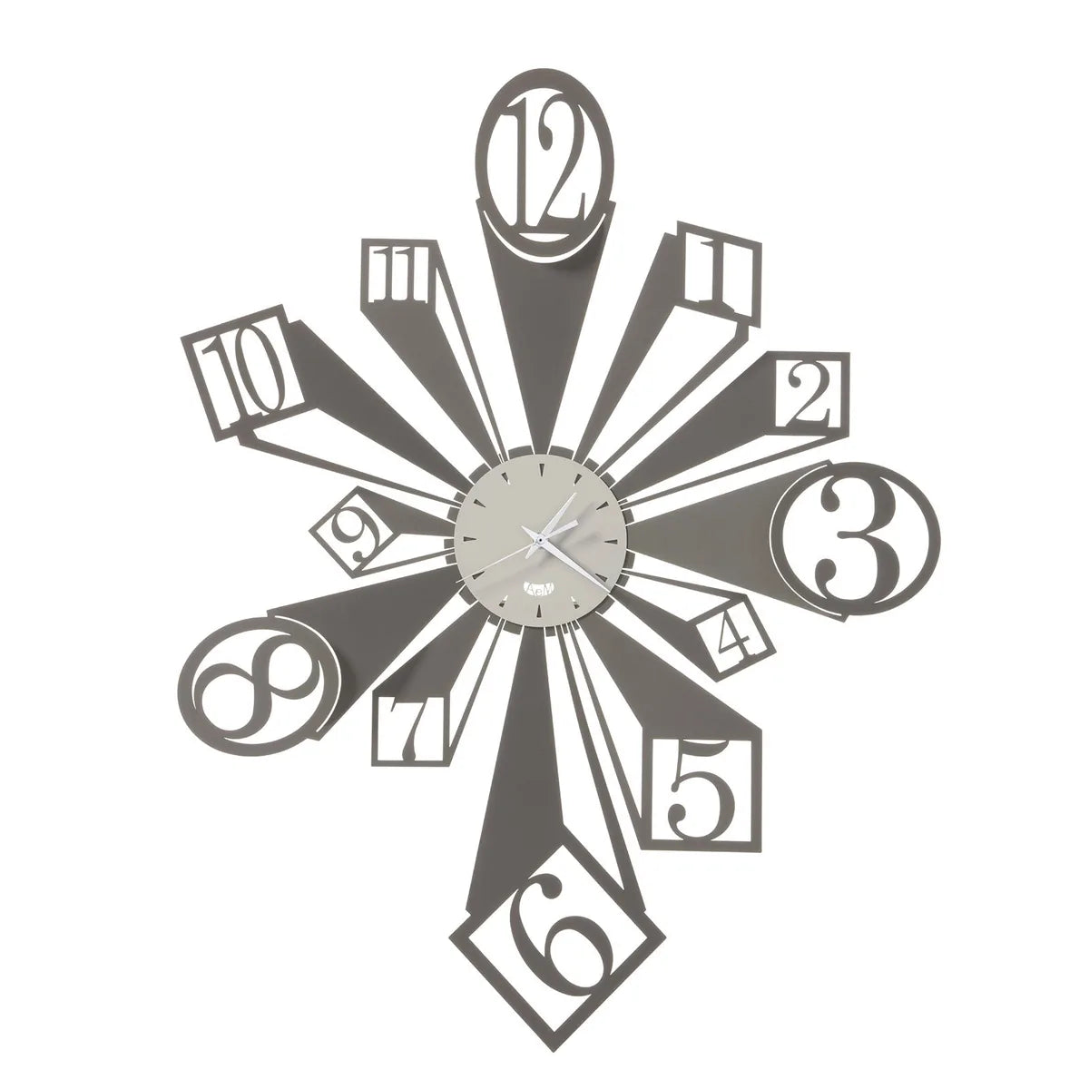 Arti & Mestieri Orologio Da Parete Slang design tridimensionale Fango Avorio Nero Bianco Marmo