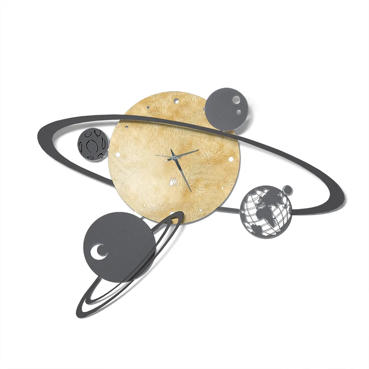Arti & Mestieri orologio da parete design Sistema Solare con pianeti in rotazione
