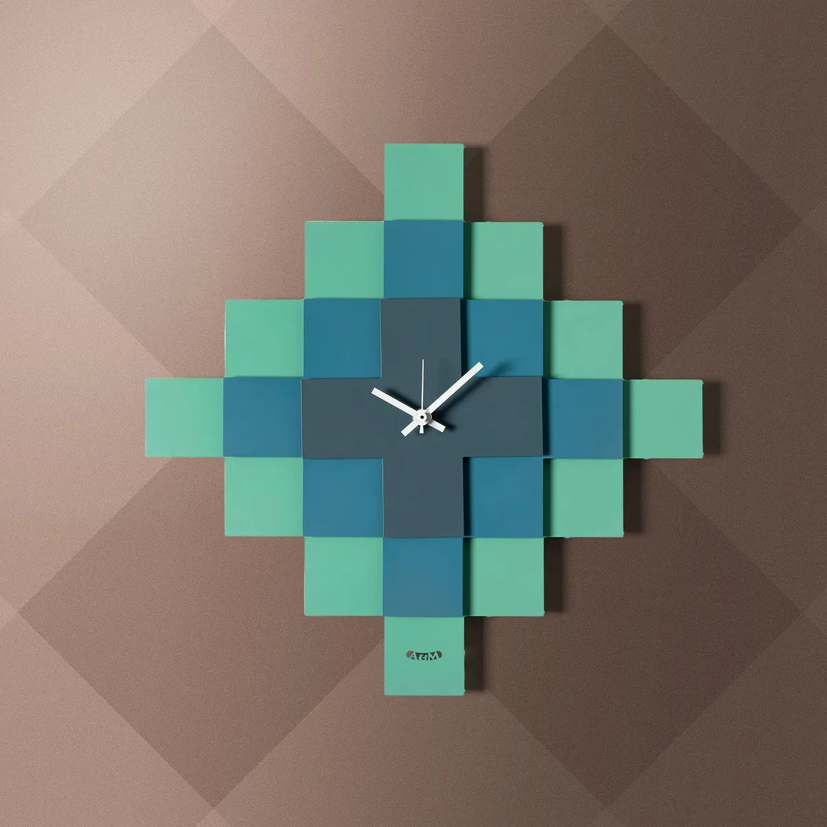 Arti & Mestieri Orologio Mosaico design geometrico con pattern intricato e tre lastre sovrapposte