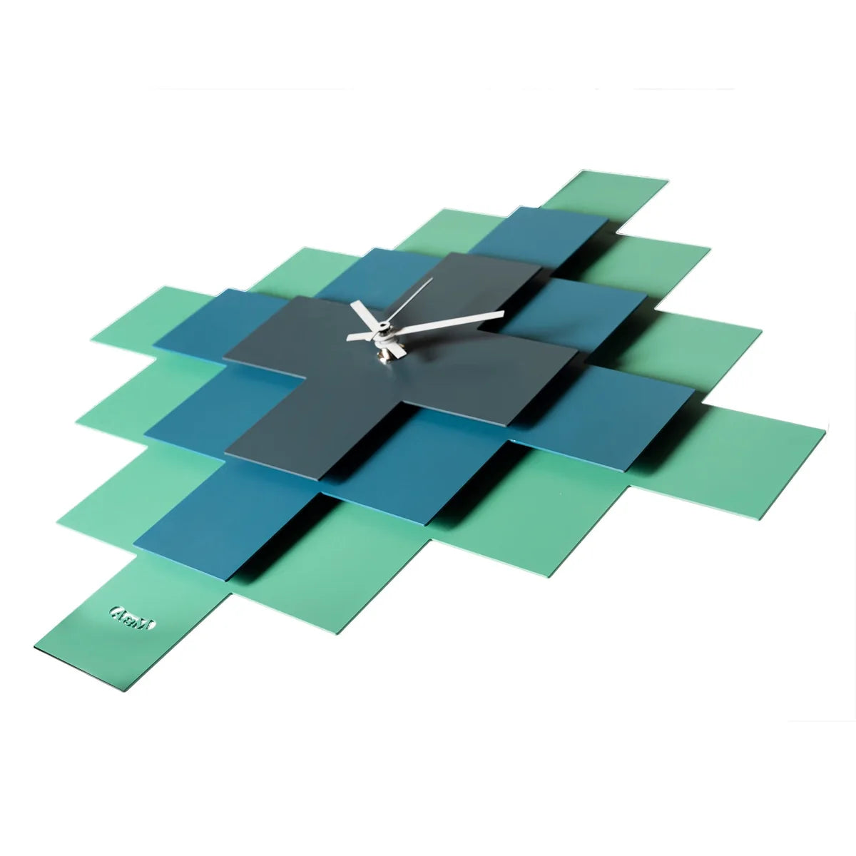 Arti & Mestieri Orologio Mosaico design geometrico con pattern intricato e tre lastre sovrapposte