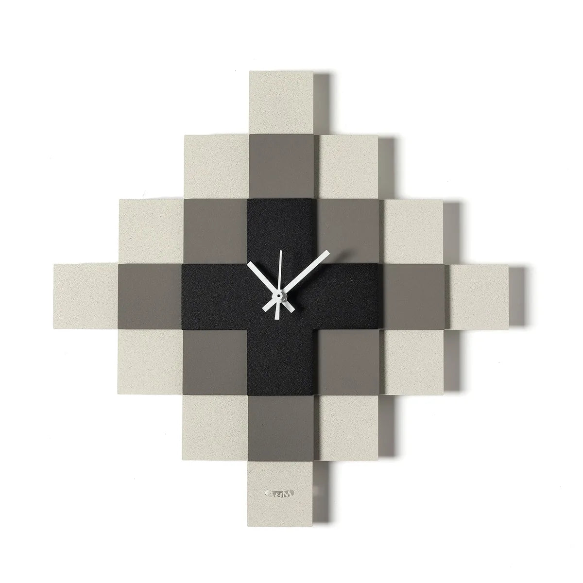 Arti & Mestieri Orologio Mosaico design geometrico con pattern intricato e tre lastre sovrapposte