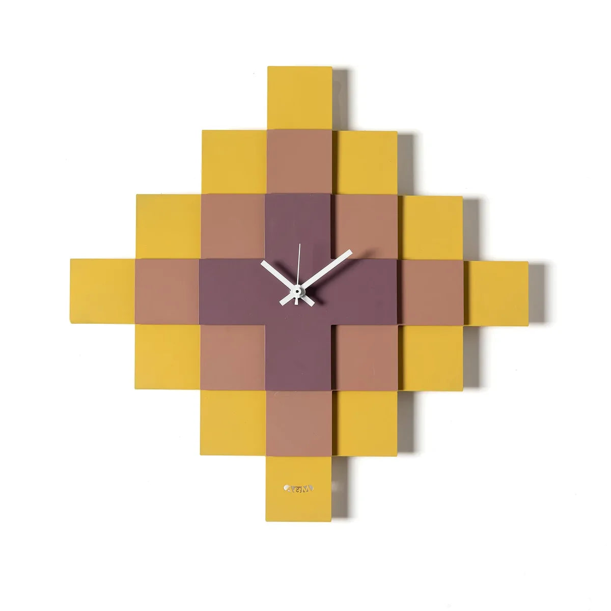 Arti & Mestieri Orologio Mosaico design geometrico con pattern intricato e tre lastre sovrapposte