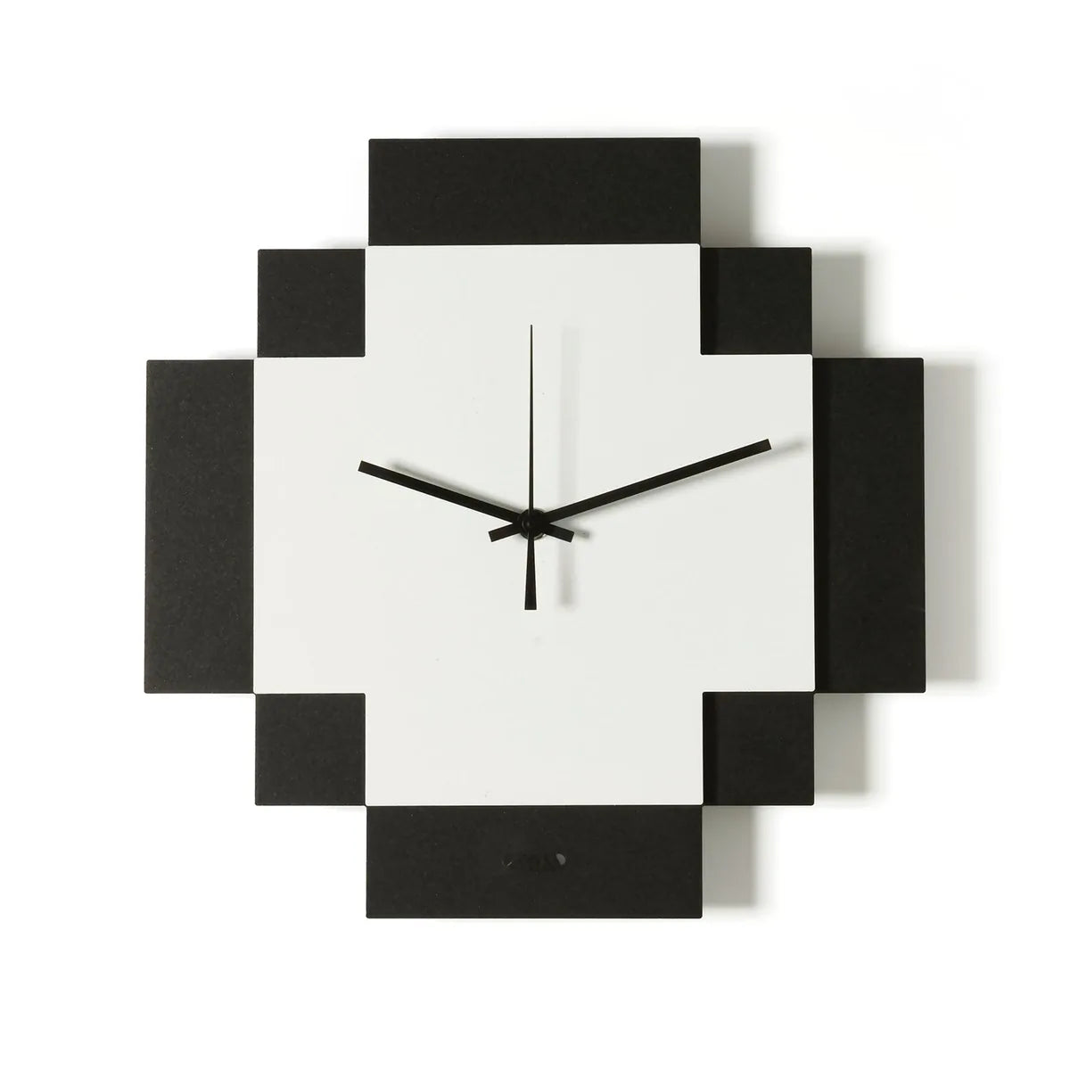 Arti & Mestieri orologio Tetris design geometrico due lastre sovrapposte bianco nero