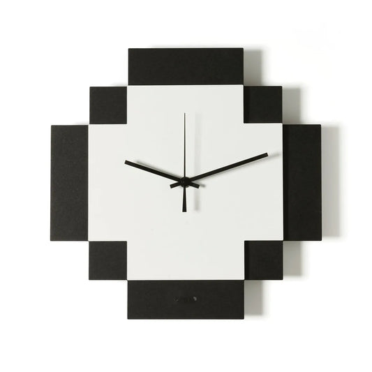 Arti & Mestieri orologio Tetris design geometrico due lastre sovrapposte bianco nero
