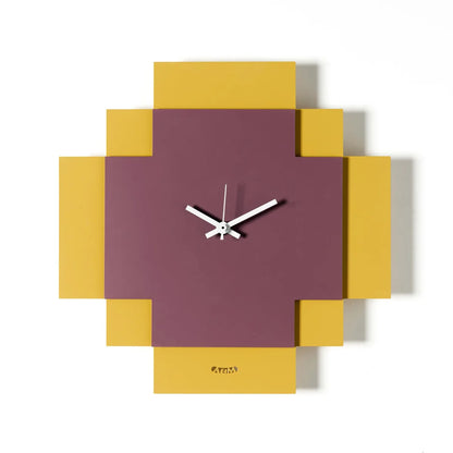 Arti & Mestieri orologio Tetris design geometrico due lastre sovrapposte bianco nero