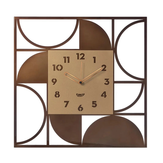 Arti & Mestieri Orologio da parete Glam ferro caramello oro laccato design italiano