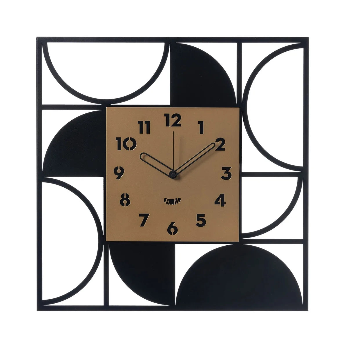Arti & Mestieri Orologio da parete Glam ferro caramello oro laccato design italiano