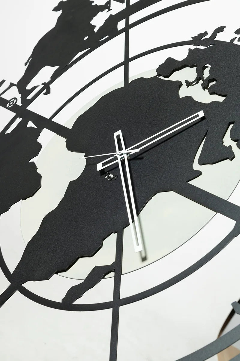 Arti & Mestieri Orologio da parete Planisfero Grande quadrante avorio 87x82 cm