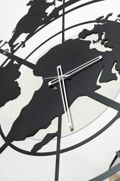 Arti & Mestieri Orologio da parete Planisfero Grande quadrante avorio 87x82 cm