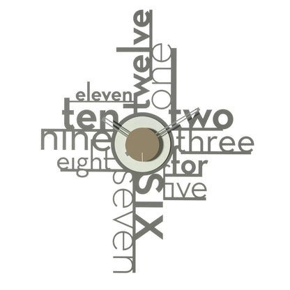 Arti & Mestieri Orologio Da Parete Lettering con design particolare e scritta creativa