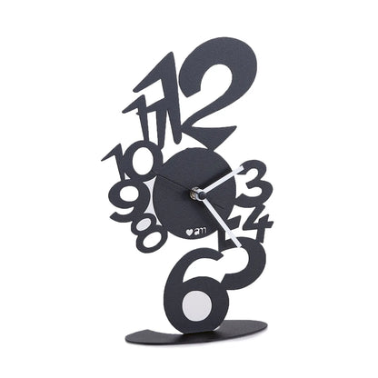 Arti & Mestieri orologio da tavolo Lupin ferro design minimalista Alluminio Nero