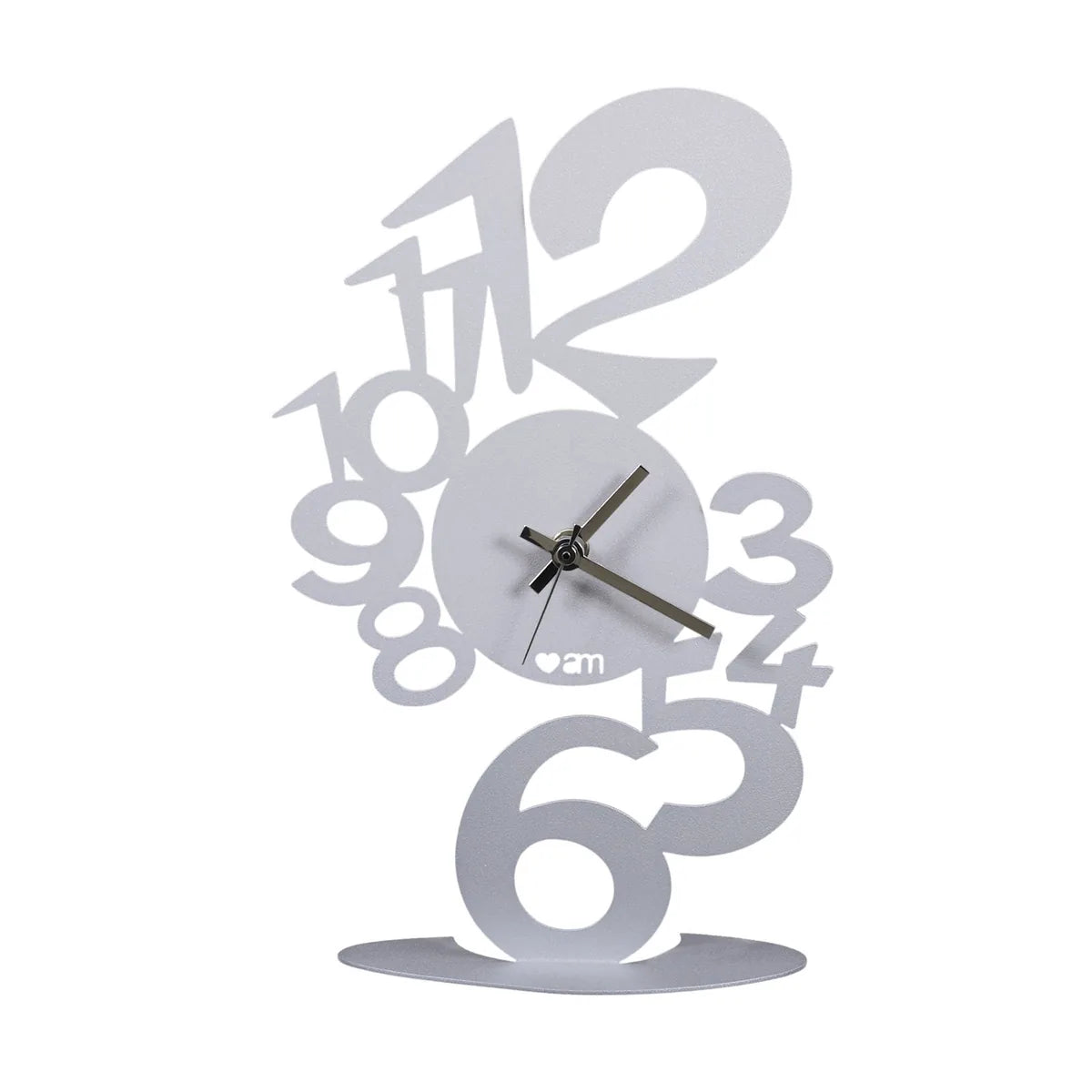 Arti & Mestieri orologio da tavolo Lupin ferro design minimalista Alluminio Nero