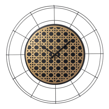 Arti & Mestieri Orologio da parete Nudo Grande Vienna ferro nero oro design